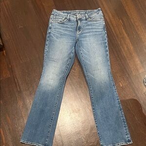 American Eagle Outfitters Women's Light Blue Flare Jeans